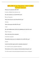 HFL1501 Exam Questions with Verified&NewLine;Correct Answers