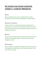 Eeg Board Exam Solved Questions&NewLine;Graded A&plus; Complete Preparation&NewLine;