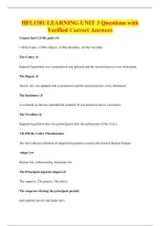 BUNDLE OF HFL1501 QUESTIONS WITH VERIFIED CORRECT ANSWERS
