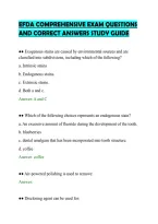 Efda Comprehensive Exam Questions&NewLine;And Correct Answers Study Guide&NewLine;