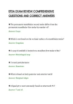Efda Exam Review Comprehensive&NewLine;Questions And Correct Answers