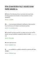 Efda Exam Review Fully Solved Exam&NewLine;Paper Graded A&plus;