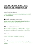 Efda Oregon Study Updated Actual&NewLine;Questions And Correct Answers