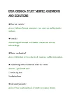 Efda Oregon Study Verified Questions&NewLine;And Solutions