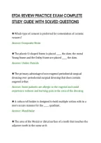 Efda Review Practice Exam Complete&NewLine;Study Guide With Solved Questions