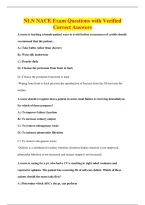 NLN NACE Exam Questions with Verified&NewLine;Correct Answers