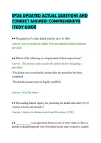Efda Updated Actual Questions And&NewLine;Correct Answers Comprehensive&NewLine;Study Guide