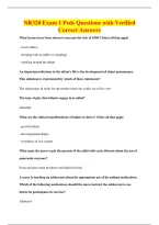 NR328 Exam 1 Peds Questions with Verified&NewLine;Correct Answers