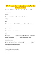 ISA- Arborist Review Questions with Verified&NewLine;Correct Answers