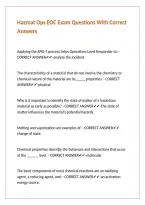 Hazmat Ops EOC Exam Questions With Correct Answers 