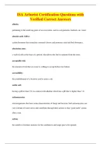 ISA Arborist Certification Questions with&NewLine;Verified Correct Answers