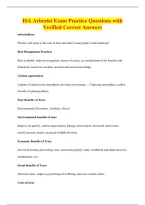 ISA Arborist Exam Practice Questions with&NewLine;Verified Correct Answers