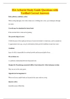 ISA Arborist Study Guide Questions with&NewLine;Verified Correct Answers