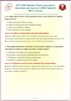 INT 6200 Module 6 Final Assessment &vert; Questions and Answers &vert; A&plus; Guide &vert; 2026 Updated &vert; 100&percnt; Correct&period;&NewLine;