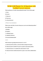 NURS 1140 Pharm Ch&period; 34 Questions with&NewLine;Verified Correct Answers