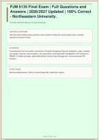 PJM 6135 Final Exam &vert; Full Questions and Answers &vert; 2026&sol;2027 Updated &vert; 100&percnt; Correct &vert; Northeastern University&NewLine;