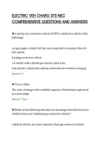 Electric Veh Charg Sys Nec&NewLine;Comprehensive Questions And Answers