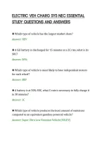 Electric Veh Charg Sys Nec Essential&NewLine;Study Questions And Answers