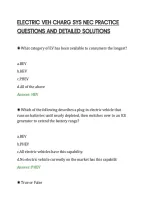 Electric Veh Charg Sys Nec Practice&NewLine;Questions And Detailed Solutions