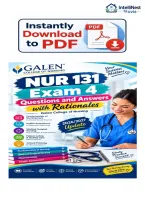 NU 131 Exam 4 &ndash; Nursing and Healthcare I &lpar;2026&sol;2027&rpar; &vert; 50 Actual Questions & Correct Answers with Detailed Rationales &vert; Galen College of Nursing
