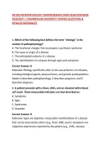 Nr 283 Pathophysiology Comprehensive Exam Question Bank 2026&sol;2027 &vert; Chamberlain University Verified Questions & Detailed Rationales