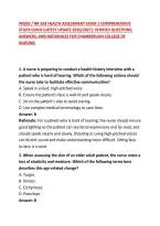 Nr302 &sol; Nr-302 Health Assessment Exam 1 Comprehensive Study Guide &lpar;Latest Update 2026&sol;2027&rpar;&colon; Verified Questions&comma; Answers&comma; And Rationales For Chamberlain College Of Nursing