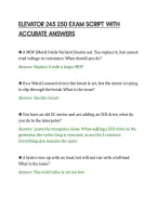 Elevator 245 250 Exam Script With&NewLine;Accurate Answers