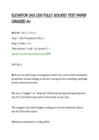 Elevator 245 250 Fully Solved Test Paper&NewLine;Graded A&plus;