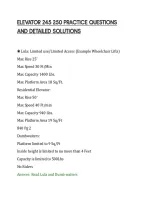 Elevator 245 250 Practice Questions&NewLine;And Detailed Solutions