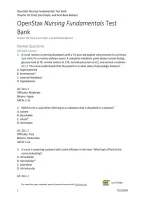 Fundamentals of Nursing Test Bank &ndash; Chapter 20 &vert; Practice Questions and Answers