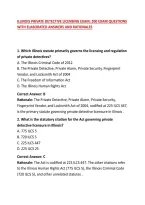 Illinois Private Detective Licensing Exam&colon; 200 Exam Questions With Elaborated Answers And Rationales