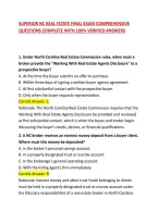 Superior Nc Real Estate Final Exam Comprehensive Questions Complete With 100&percnt; Verified Answers