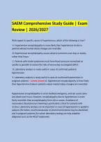 SAEM Comprehensive Study Guide &vert; Exam Review &vert; 2026&sol;2027 