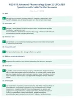 NSG 533 Advanced Pharmacology Exam 2 &vert; UPDATED&NewLine;Questions with 100&percnt; Verified Answers