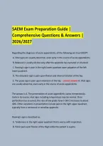 &NewLine;SAEM Exam Preparation Guide &vert; &NewLine;Comprehensive Questions & Answers &vert; 2026&sol;2027 &NewLine; &NewLine;