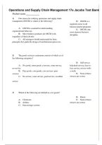 Operations and Supply Chain Management 17th Edition Test Bank by F&period; Robert Jacobs &vert; All Chapters Practice Questions and Answers
