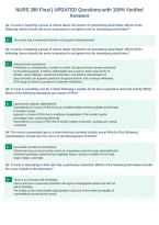 NURS 280 Final &vert; UPDATED Questions with 100&percnt; Verified&NewLine;Answers