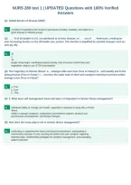 NURS 280 test 1 &vert; UPDATED Questions with 100&percnt; Verified&NewLine;Answers