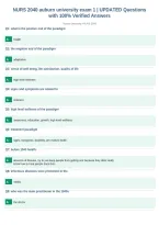 NURS 2040 auburn university exam 1 &vert; UPDATED Questions&NewLine;with 100&percnt; Verified Answers