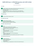 NURS 2040 Exam 1 &vert; UPDATED Questions with 100&percnt; Verified&NewLine;Answers&NewLine;
