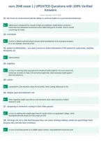 nurs 2040 exam 1 &vert; UPDATED Questions with 100&percnt; Verified&NewLine;Answers