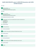 NURS 2040 INFANTS exam 2 &vert; UPDATED Questions with 100&percnt;&NewLine;Verified Answers