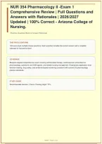 NUR 354 Exam 1-4 & Pharmacology EXAM 1-3 bundle