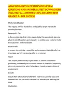 Apmp Foundation Certification Exam Questions And Answers Latest Downloaded 2026&sol;2027 All Answers 100&percnt; Accurate Best Graded A&plus; For Success