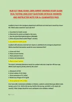 Nur 417 Final Exam&colon; 100&percnt; Expert Verified Study Guide &NewLine;Real Testing 2026&vert;2027 Questions Detailed Answers &NewLine;And Instructor Note For A&plus; Guaranteed Pass 