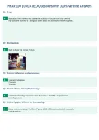 PHAR 100 &vert; UPDATED Questions with 100&percnt; Verified Answers&NewLine;