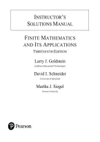 Solution Manual for Finite Mathematics and Its Applications 13th Edition by Larry J&period; Goldstein and David I&period; Schneider