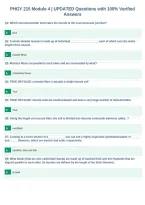 PHGY 215 Module 4 &vert; UPDATED Questions with 100&percnt; Verified&NewLine;Answers