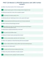 PHGY 215 Module 5 &vert; UPDATED Questions with 100&percnt; Verified&NewLine;Answers&NewLine;