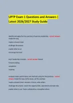  &NewLine;UPTP Exam 1 Questions and Answers &vert; Latest 2026&sol;2027 Study Guide &NewLine;